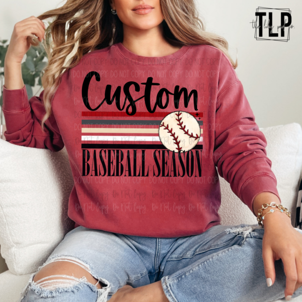 Custom Sports Season Retro Graphic Tee - Image 3