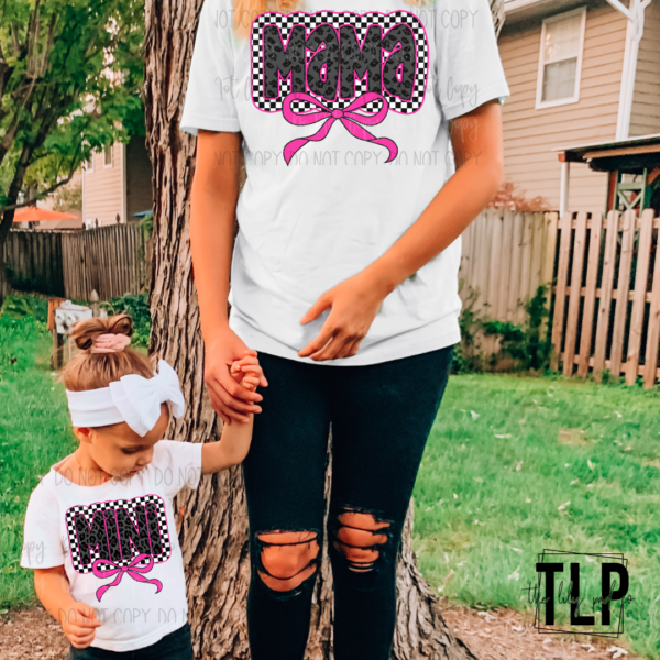 Mama Mini Black Leopard Youth/Adult Graphic Tee