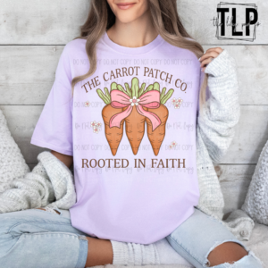The Carrot Patch Co Rooted In Faith DTF Transfer