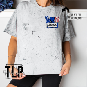 Custom Peace Heart Sporty Team Mascot Name DTF Transfer