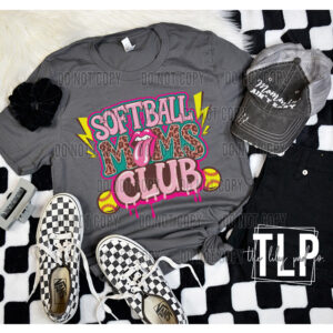 Softball Mom Club Drip Tongue Tee