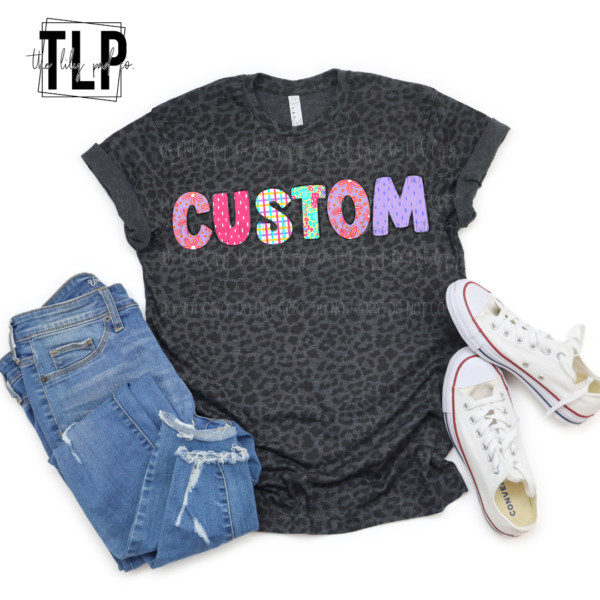 Spring Doodles Custom Text DTF Transfer