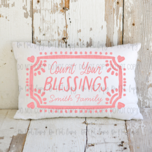 Custom Count Your Blessings DTF Transfer