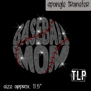 Baseball Mom Round Spangle
