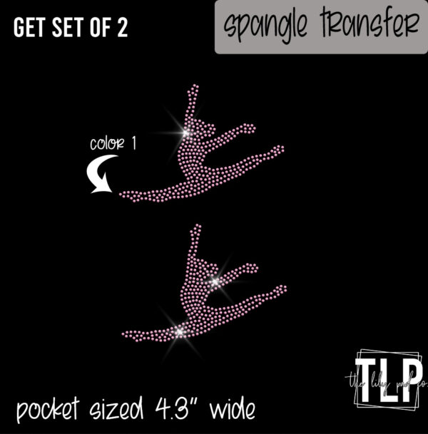 Dancer 1 Pocket Sized Set of 2 Spangle Transfer