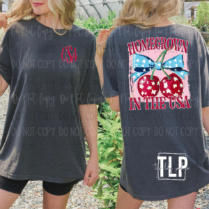 Homegrown In The USA Front Back DTF Transfer