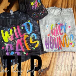 Neon Splatter Mascot Graphic Top