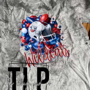 Wildcats Football Cluster Graphic Top