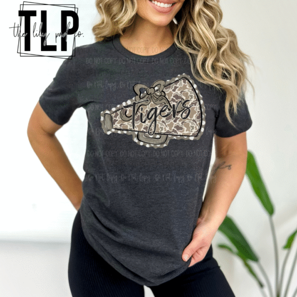 Camo Mascot Megaphone/Football Youth/Adult Tee/Sweatshirt - Image 3