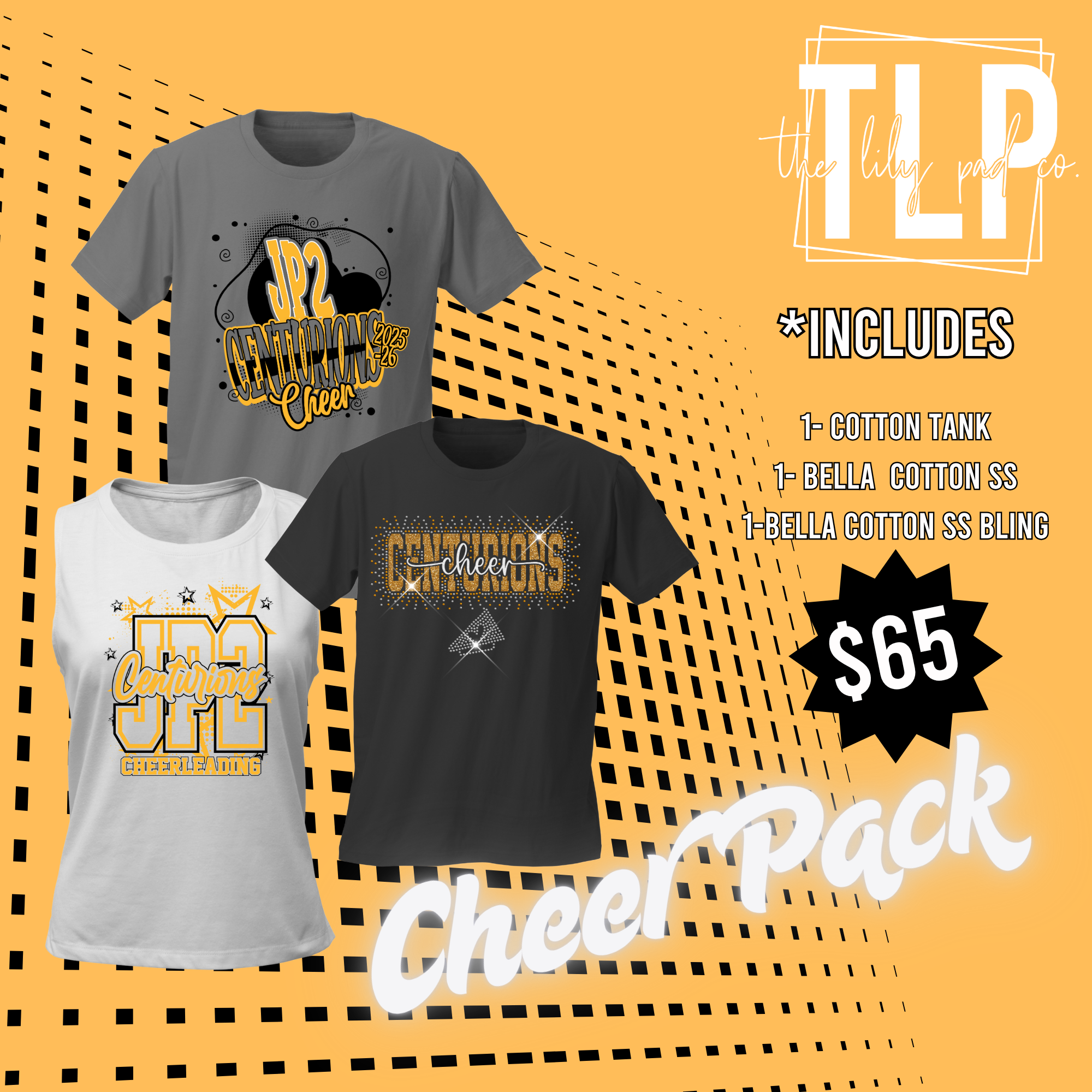 JP2 Centurions Cheer Shirt Bundle Pack