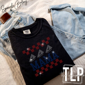 Checkered Cheer Mama  -SPANGLE