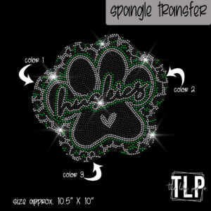 Huskies Paw Leopard-Custom Colors SPANGLE