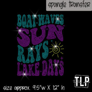 Boat Waves, Sun Rays , Lake Days SPANGLE