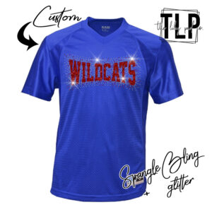 Custom Spangle Scatter with Glitter Mascot Replica Jersey