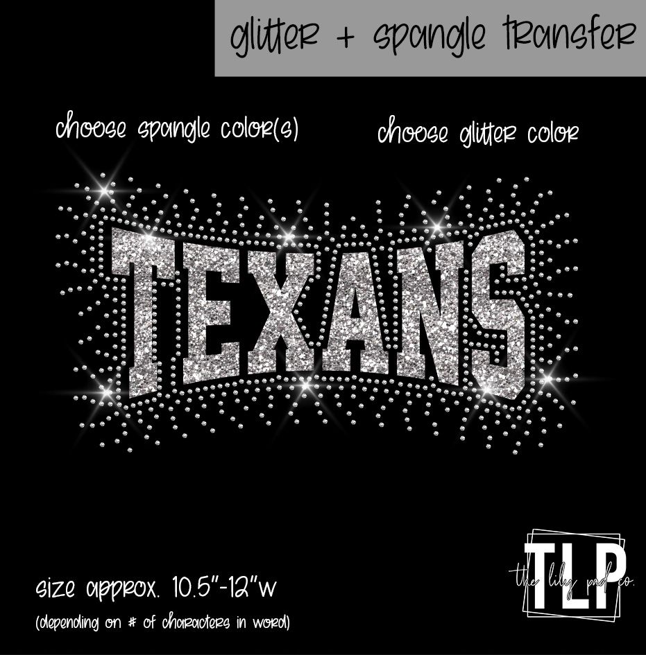 Texans Burst Glitter + SPANGLE