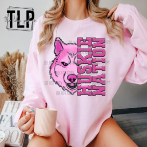 Pink Husky Nation- DTF Transfer