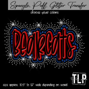 Bearcats Puff , Glitter, Spangle Transfer