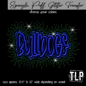 Bulldogs Puff ,Glitter, Spangle Transfers