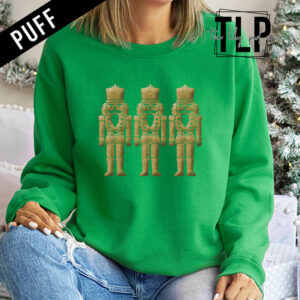 Nutcracker Trio Metallic or Glitter Puff Vinyl Transfer