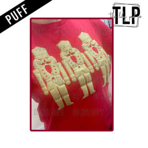 Nutcracker Trio Metallic or Glitter Puff Vinyl Transfer