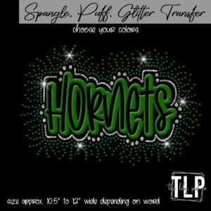 Hornets Puff , Glitter, Spangle Transfer