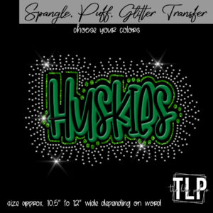 Huskies Puff , Glitter, Spangle Transfer