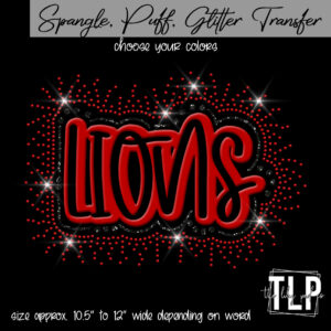 Lions Puff , Glitter, Spangle Transfer