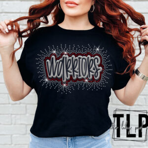 Warriors Puff , Glitter, Spangle Transfer