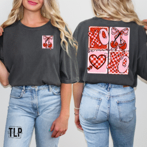 Be Mine XO Cherries DTF Transfer