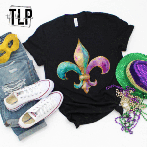 Mardi Gras Fluer De Lis DTF Transfer