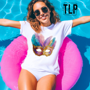 Mardi Gras Mask DTF Transfer