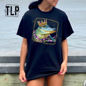 Mardi Gras Gator DTF Transfer