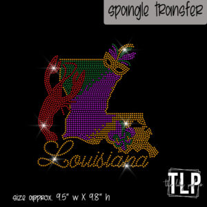 Louisiana Mardi Gras Crawfish-SPANGLE