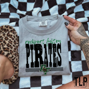 Rockport Fulton Pirates Mixed Up Mascot DTF Transfer