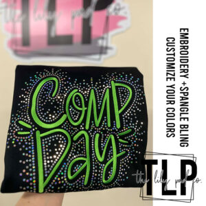 Embroidered Comp Day with Spangle Sweatshirt