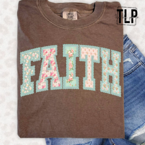 Faith Varsity Lace DTF Transfer