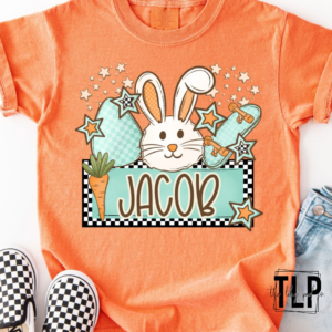 Boys Easter Name Frame DTF Transfer