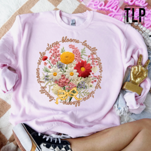 Locally Grown Blooms Circle DTF Transfer