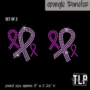 Awareness Trio ribbon Pocket Sized Set of 2 Spangle Transfer