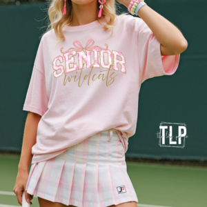 Pink Toile Senior Mascot Custom DTF Transfer