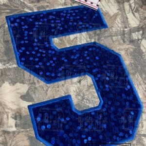 Custom NUMBER Sequin Applique Camo Short Sleeve Oversized