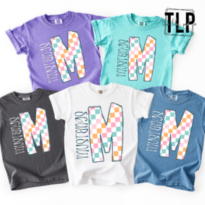 Pastel Checks Mascot DTF Transfer