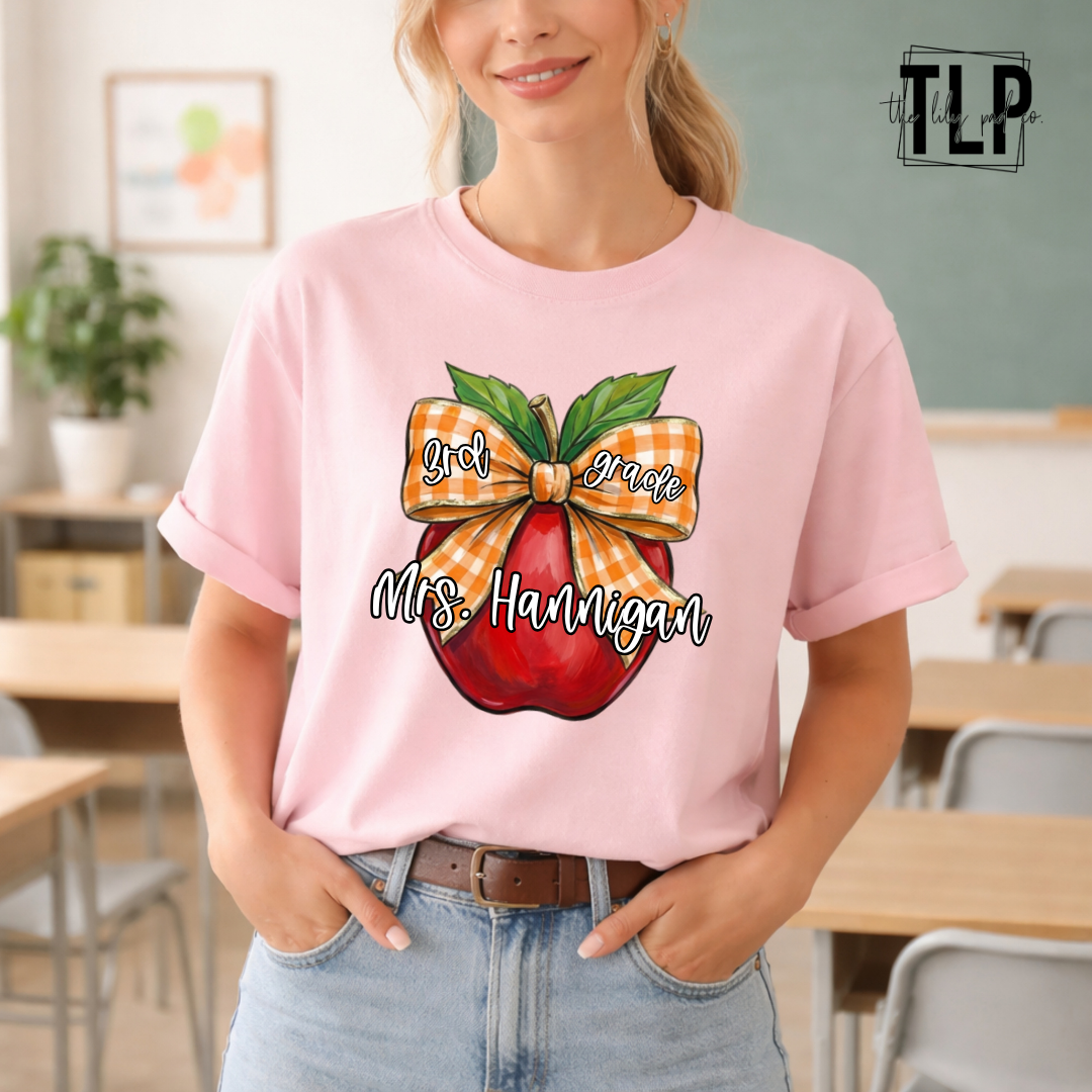 Back To School Painted Apples Custom DTF Transfer - Image 2