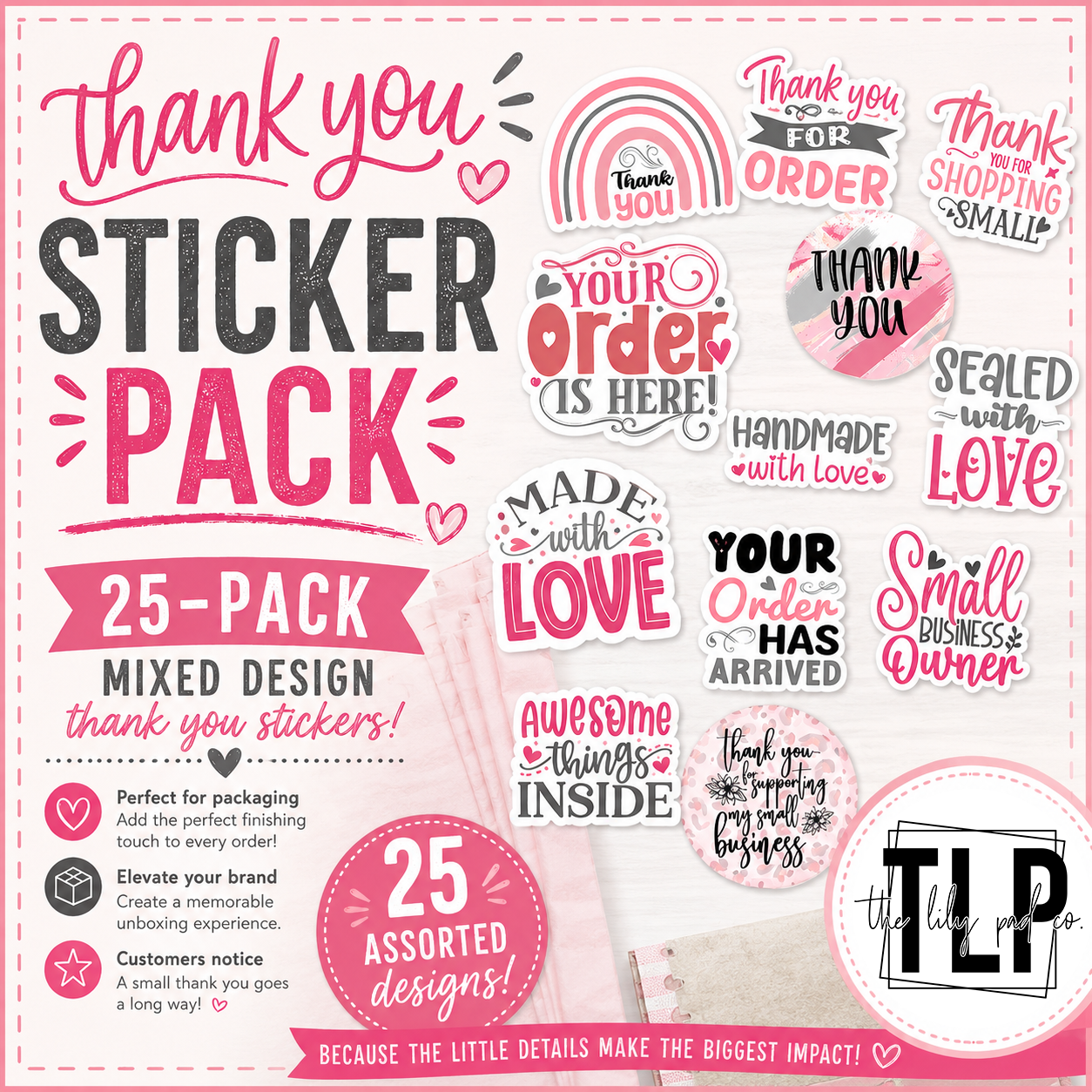 Thank You Small Business Sticker Pack