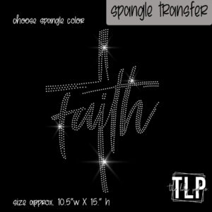 Oversized Faith Cross Spangle