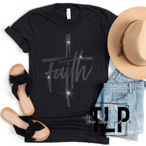 Oversized Faith Cross Spangle