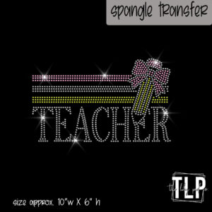 Teacher with Pencil Bow -SPANGLE