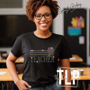 Teacher with Pencil Bow -SPANGLE